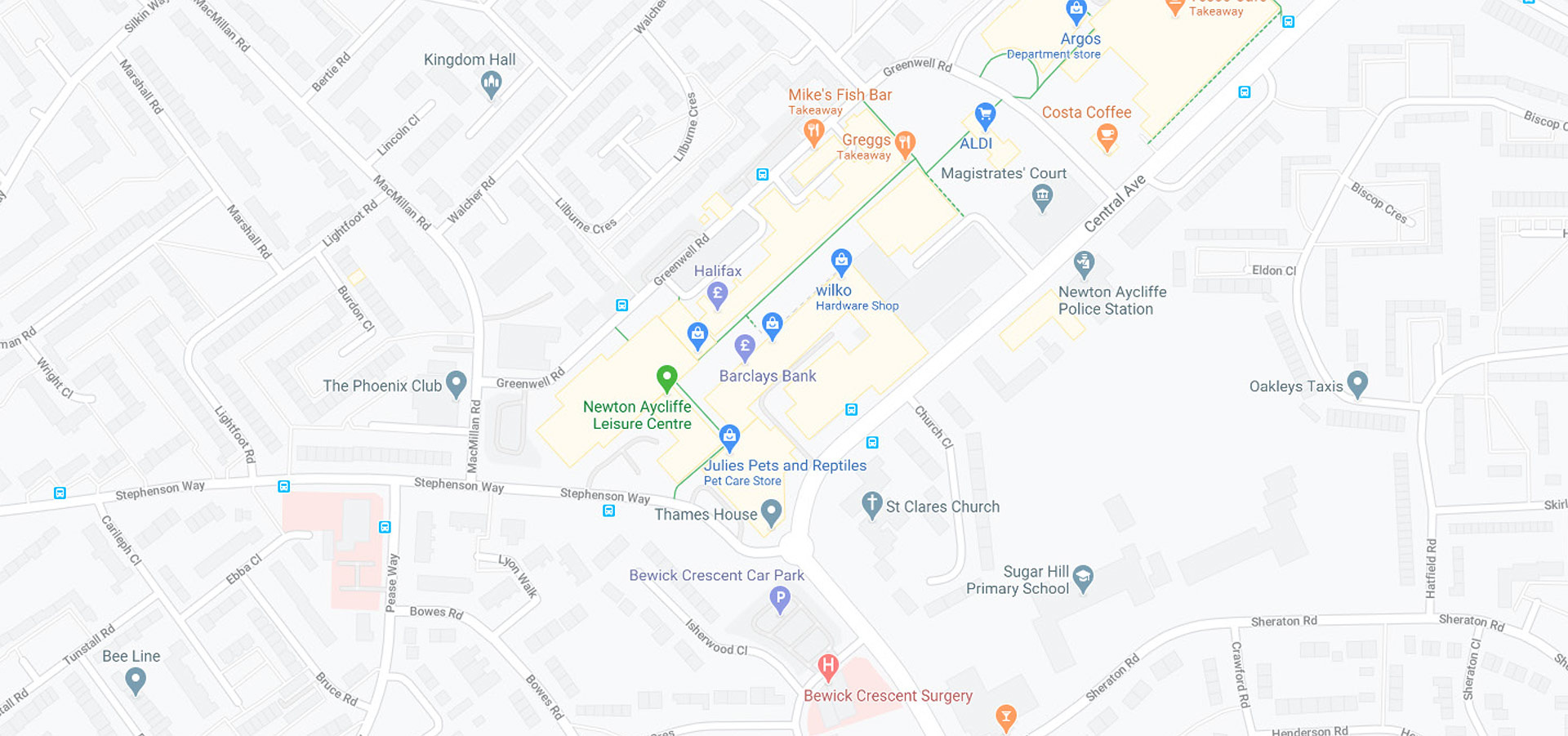 Centre Information Newton Aycliffe Shopping Centre